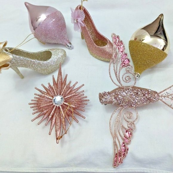 Pink And Gold Valentine Tree Ornament And Ribbon Kit - Picture 7 of 9